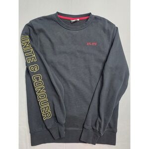 MLS Atlanta United FC Sweatshirt Men's Small Black Unite & Conquer Embroidered